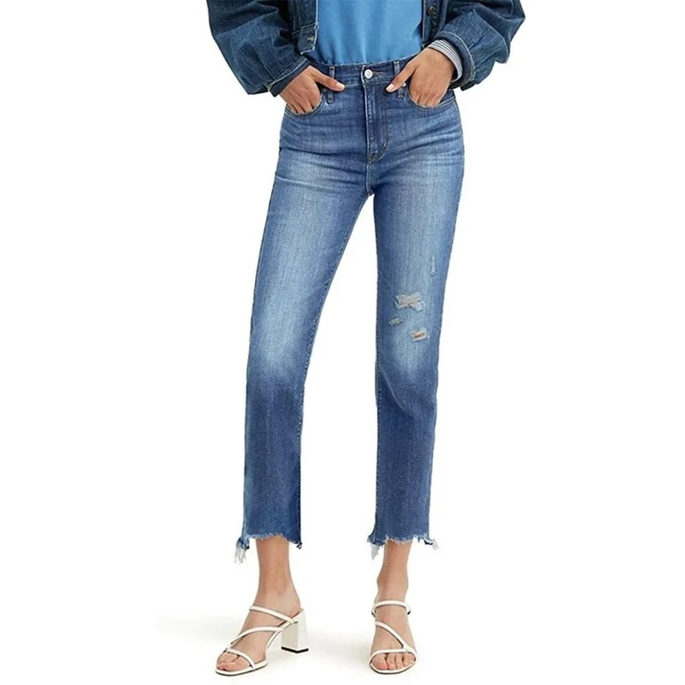 LEVIS Women’s 724 High Rise Straight Crop Jeans (Lapis Sun)